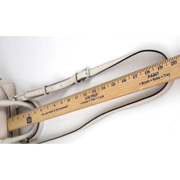 Michael Kors IVORY REAL LEATHER MEDIUM X-BODY SHOULDER BAG SATCHEL HANDBAG PURSE - Picture 16 of 16